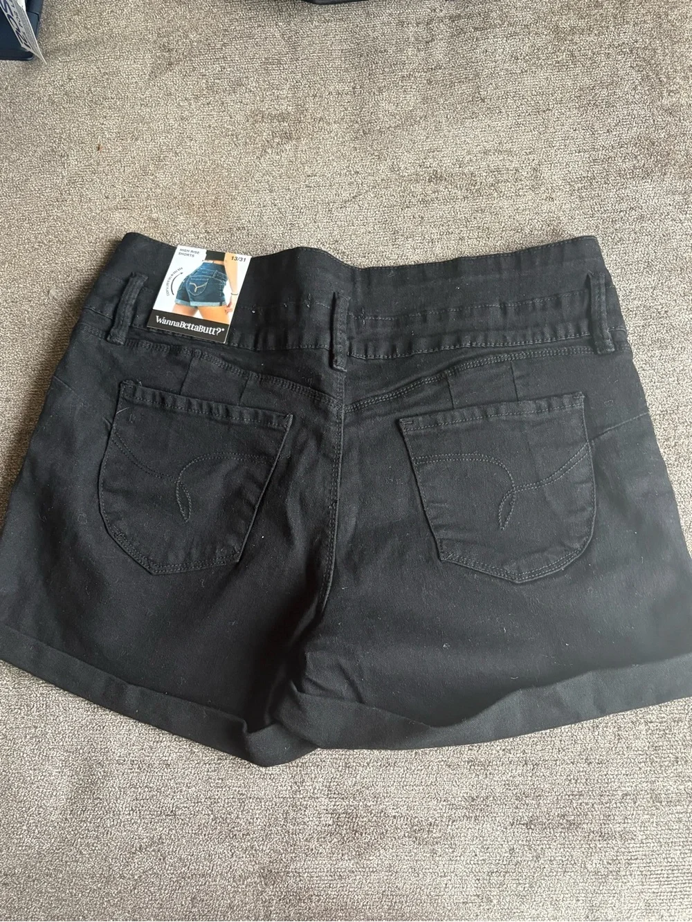 *Summer Sale* YMI Black High-Rise Cuffed Denim Shorts